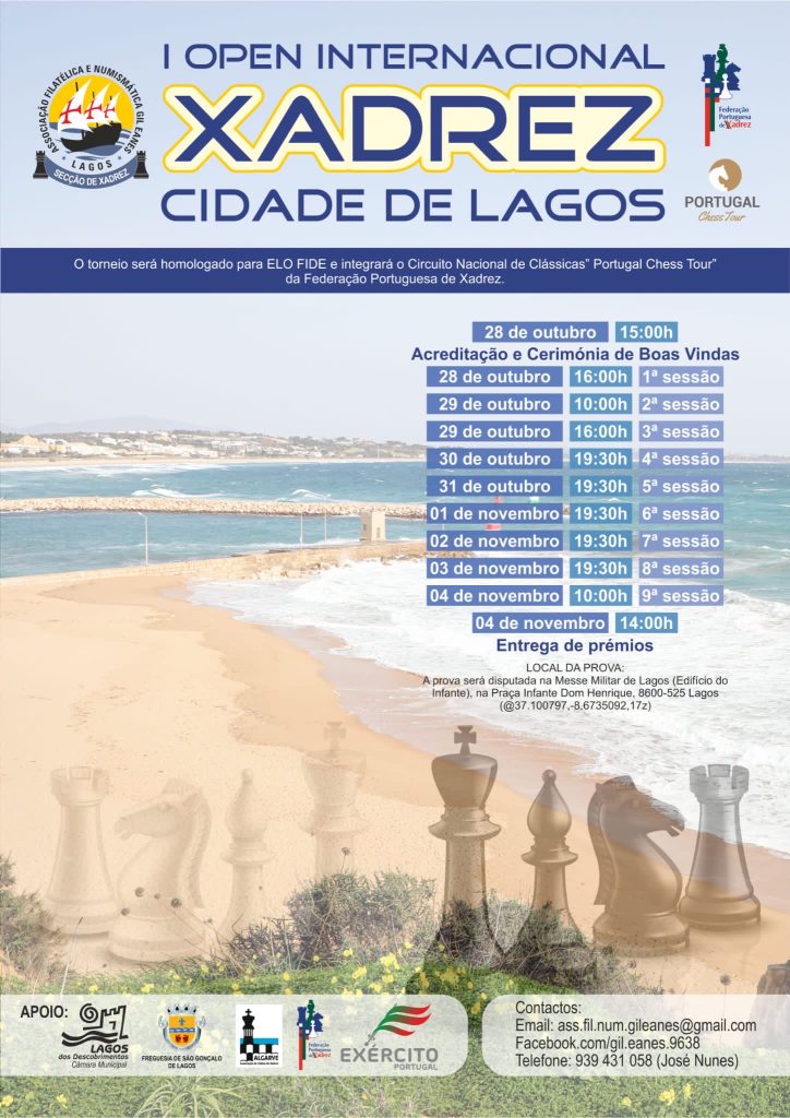 Informações do Torneio 1º Open de Xadrez Praia Clube - LetzPlay